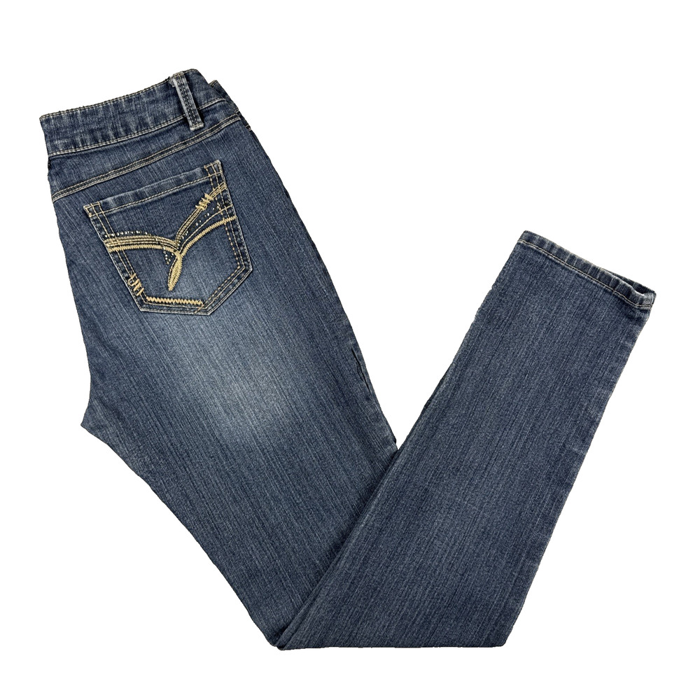 d.jeans New York Women's Size 8 Skinny Jeans Medium Wash Stretch Denim Mid Rise